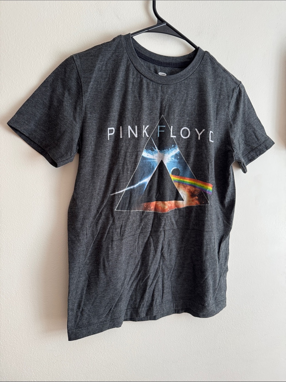 Pink Floyd Black Kids Tee with Prism Rainbow Graphic